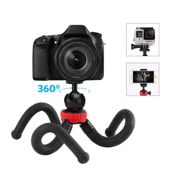 Treppiede da tavolo portatile Flessibile Octopus TravelMobile Staffa per treppiede per telefono Monopiede Selfie Stick per iPhone DSLR Camera Gopro