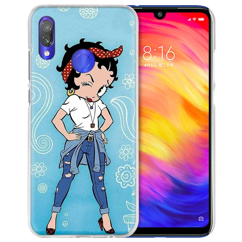 Жесткий чехол для телефона Betty Boop с персонажами из мультфильмов для Xiaomi Redmi mi 8A Note8 Note8Pro mi 9Pro 9Pro5G 9Lite пластиковый чехол Couqe
