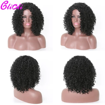 

Deep Curly Wig Brazilian Remy Human Hair Wig Short Bob Wigs Natural Color For Black Woman Full Machine Wigs Density 150
