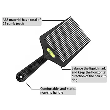 

Hair Trimming Accessories Bubble Clipper Comb Barber Styling Dyeing Comb Anti-slide Handle Plastic Flattop Styling Comb Tool