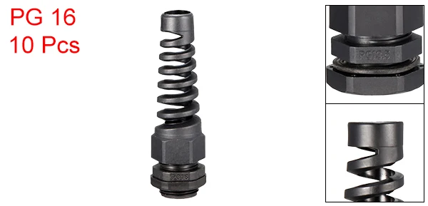 PG16 for 8-14mm Uxcell PG16 кабельный ввод водонепроницаемый нейлоновый Шарнир регулируемый фиксатор с сбросом напряжения для 10-13 мм диаметр провода, 10 шт - Цвет: PG16 for 8-14mm