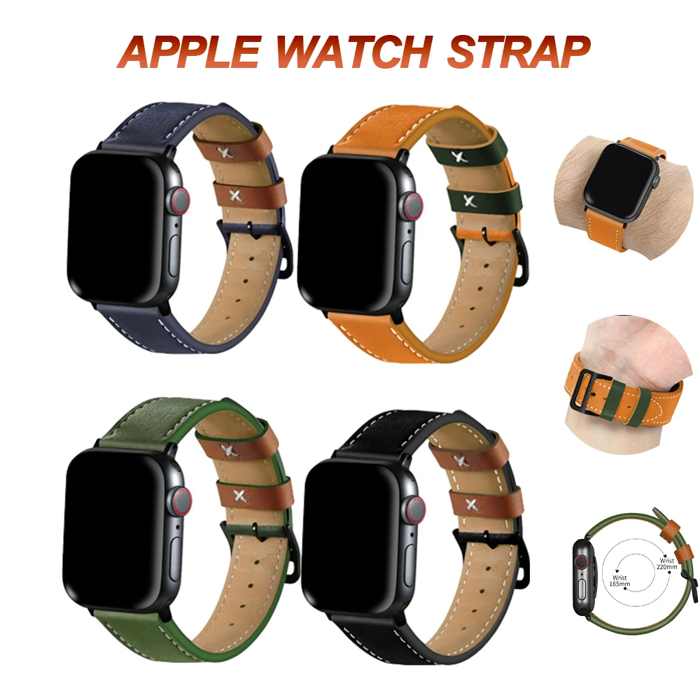 

40mm 44mm 42mm 38mm for Apple watch 5 4 3 2 1 Leather loop for iWatch 40mm 44mm Sports Strap voor for Apple watch 42mm 38mm
