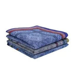 Mouchoir en coton pour hommes, carré, couleur mixte, imprimé fleur, pour quatre saisons, 43cm x 43cm, nouveau, cadeau de nouvel an 