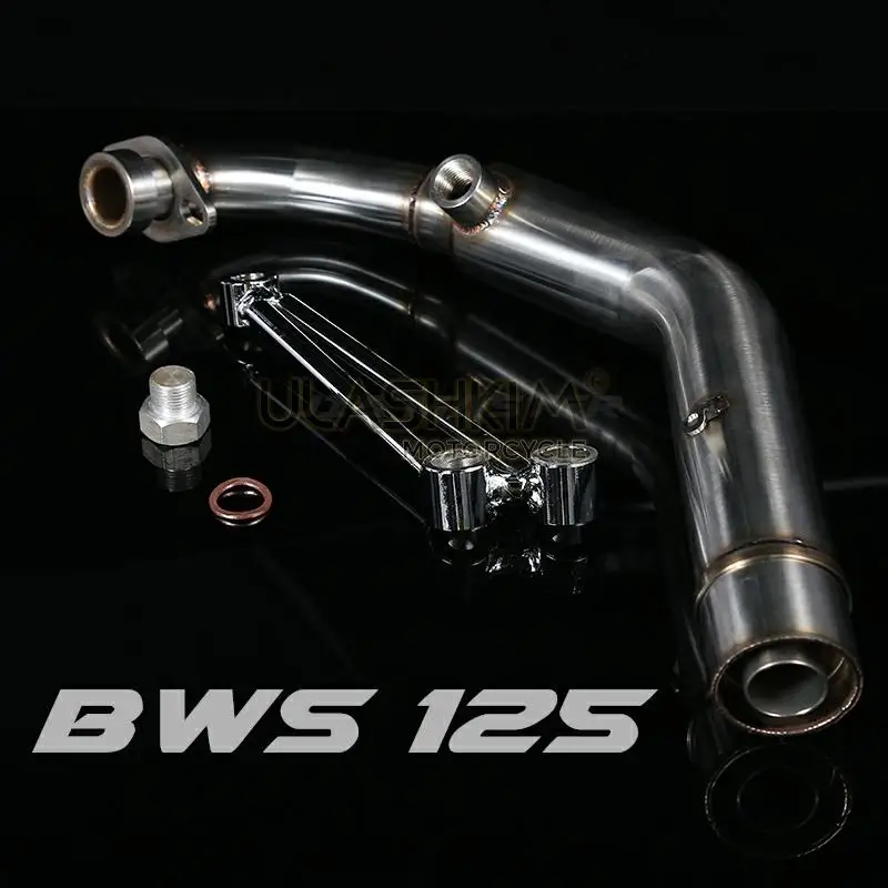 BWS125 мотоцикл Выхлопная полная система среднего соединения трубы+ глушитель для yamaha BWS 125 150 M3 Slip-On