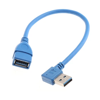 

USB 3.0 A Left/Right Angle 90 Degree Male To Female Adapter Cable Extension Cord R9JA
