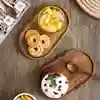 Mini Solid Wood Dessert Plate Japanese Style Serving Tray for Jewellery Key Saucer Trays Fruit Plate Storage Pallet Kitchen Deco 4