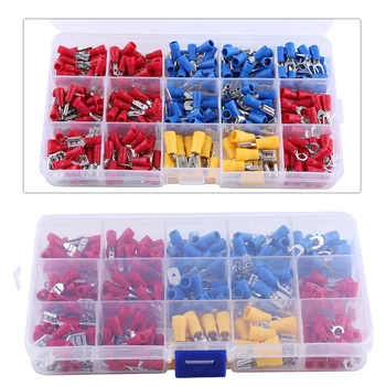 

280 pcs Electrical Assorted Insulated Wire Crimp Terminals Connector Case Kit With Case waterproof seal prevents corrosion