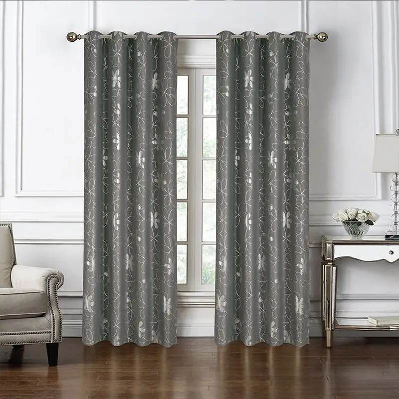

Yaapeet Modern Star Printed Blackout Curtain High Quality Living Room Sheer Curtains Floral Printed Dining Room Window Drapes