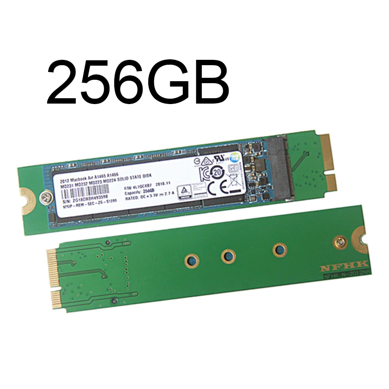 256 ГБ SSD для 2012 Macbook Air A1465 A1466 твердотельный диск Md231 md232 md223 md224 жесткий диск SSD 256G