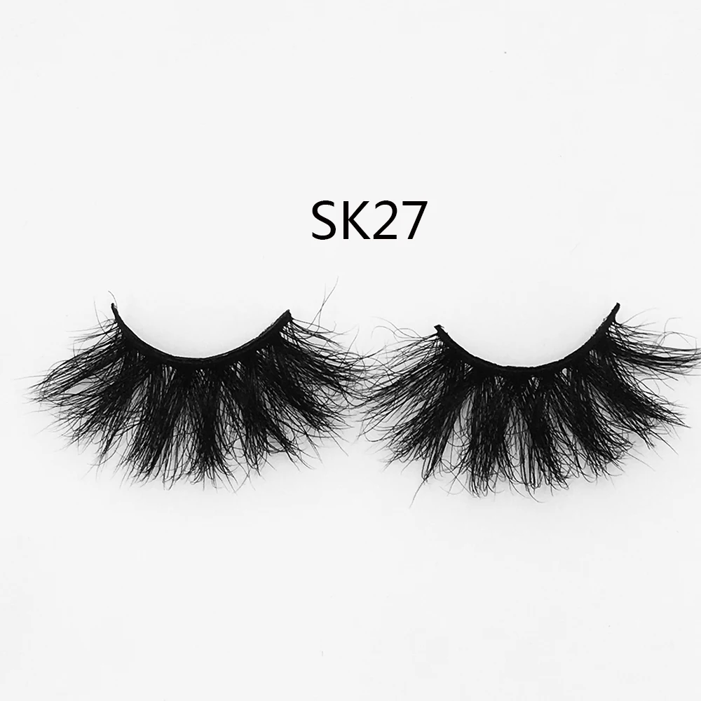 SK27 25 мм 3D норковые ресницы накладные ресницы крест-накрест Пышные ресницы для наращивания натуральные накладные ресницы инструменты для макияжа - Цвет: SK27