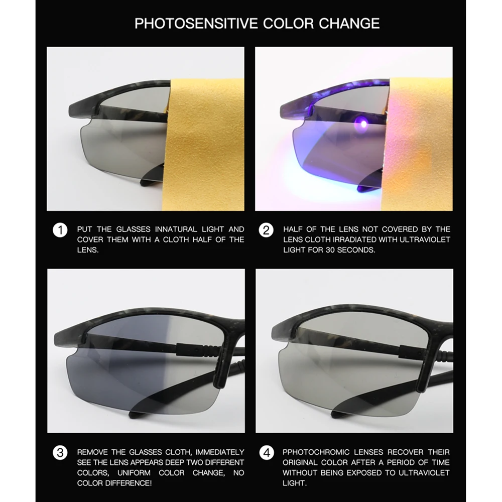 Поляризованный фотохромный Солнцезащитные очки Мужские UV400 без оправы женские брендовые дизайнерские солнцезащитные очки металлическая полуоправа Gafas de sol
