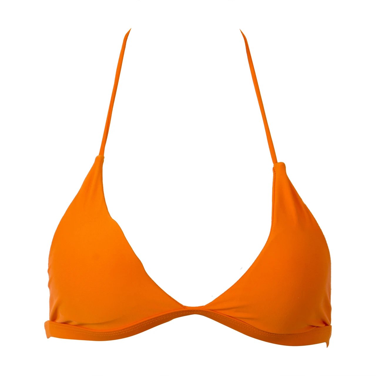 Модный тренд женские горячие летние купальники бикини топы Холтер Купальник женский пуш-ап бюстгальтер пляжная одежда для купания сексуальная одежда - Цвет: Оранжевый