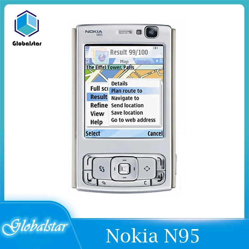 Nokia n95 reacondicionado desbloqueado Original Nokia N95 5MP Cámara teléfono móvil desbloqueado 3G Wifi árabe Idioma Ruso renovado p