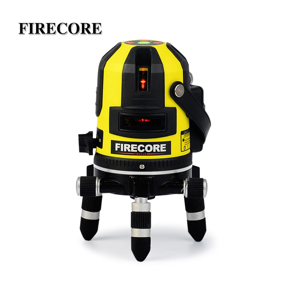 FIRECORE FIR411R 5 линий литиевая батарея Красный лазерный уровень самонивелирующийся 360