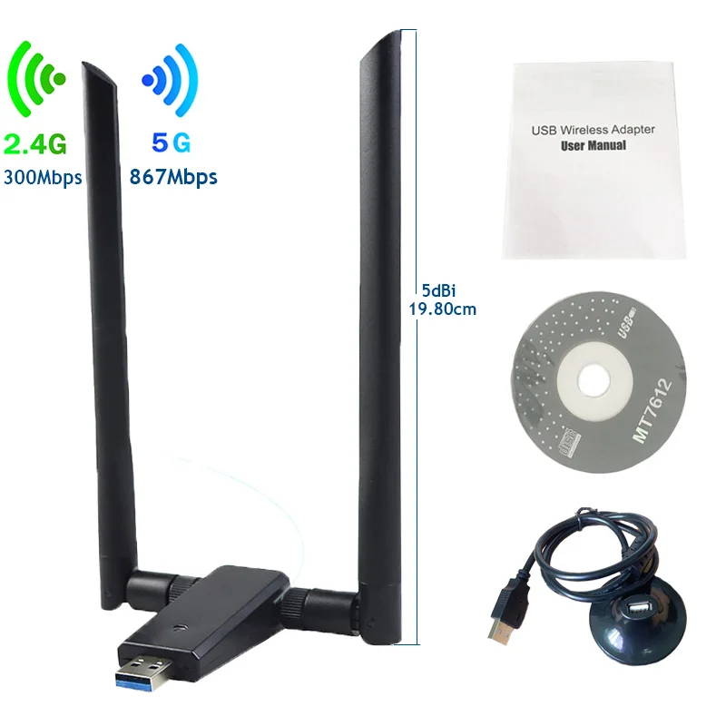

OEM new product wifi direct nano usb adapter 2.4GGhz/5Ghz ac 1200mbps usb 3.0 interface wifi dongle