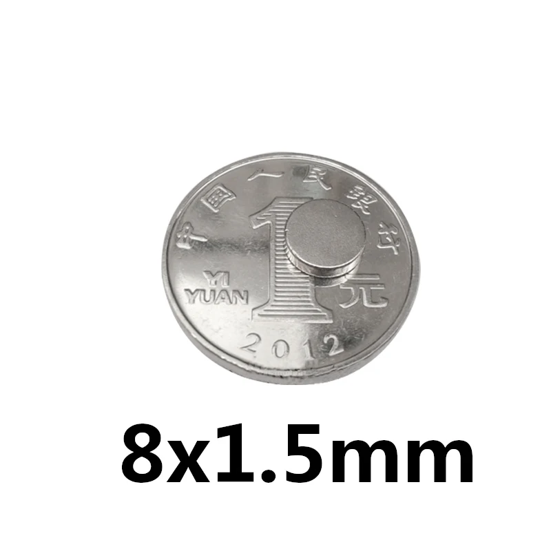 50/100/200/500 pcs 8 x 1.5mm N35 Rare Earth Neodymium Magnet Art Craft Fridge Neodimio Imanes 8mm*1.5mm