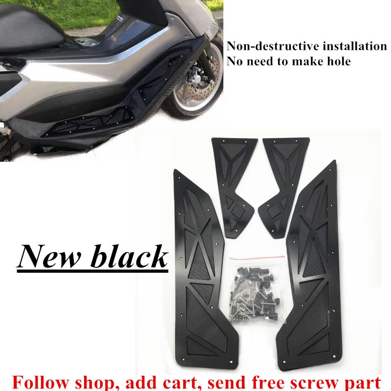 Модифицированная мотоциклетная подножка nmax, подножка для ног, подножка для yamaha nmax155 nmax - Цвет: New black