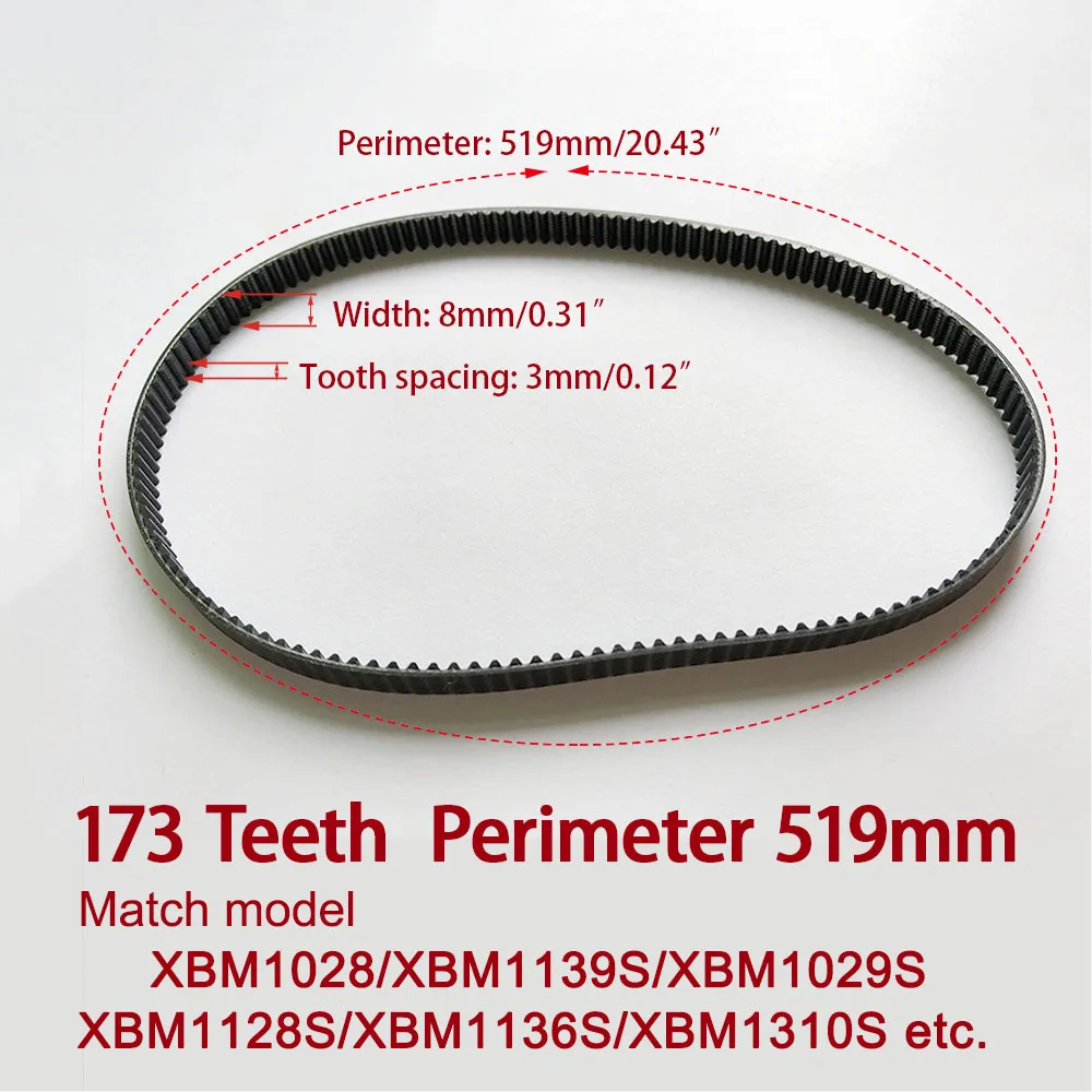 173T Breadmaker Conveyor Belts bread machine belts Bread Maker Parts 173Teeth Perimeter 519mm Kitchen Appliance accessories