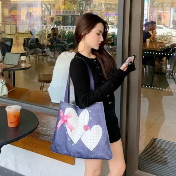 

Original Knitted Printed Women's Shoulder Bag Large Capacity All-match Tote Bag Female Student Fashion Trend Women's Bag