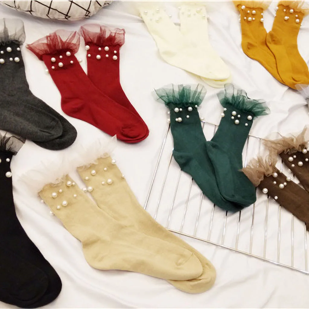Children's Pile Of Socks Cotton Comfortable Cartoon Sock Stretch Mid Tube Socks Youthful Style Socquette Soxs#xm3