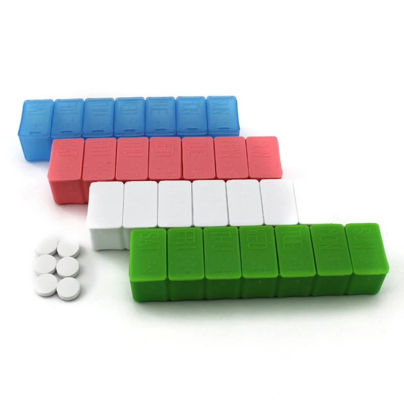 Plastic Travel Pill Box Pill Case Weekly Medicine Storage Organizer Container Drug Tablet Dispenser Independent Lattice Holder