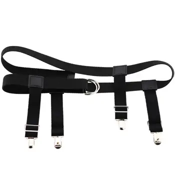 

2020 New Unisex Elastic Waist Belt with Garter Suspender Clip Stocking Pants Holder Strap