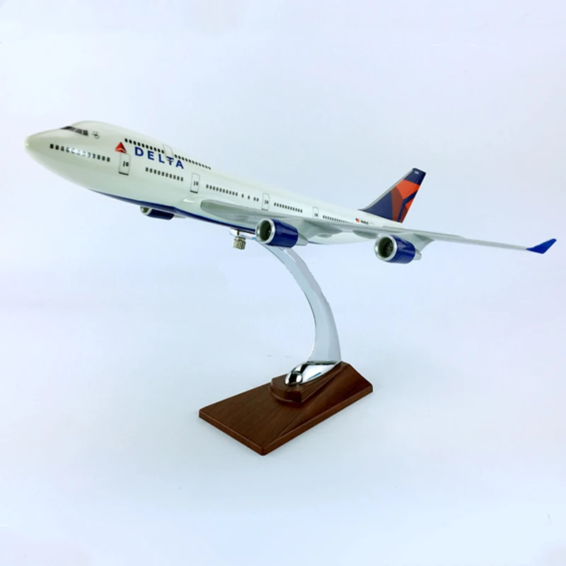30 см AIR American DELTA Airways модель самолета Boeing B747 Airlines литье под давлением Смола Модель самолета подарок коллекционный дисплей