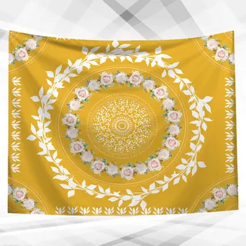 

1Pc Household Wall Tapestry Decorative Background Cloth Fashion Beach Towel Bath Towel Shower Towel (Yellow)