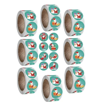 

Christmas Ornaments Sticker Rolls 500 PCS Per Roll Very Suitable for Christmas Themed Santa Claus Decorations