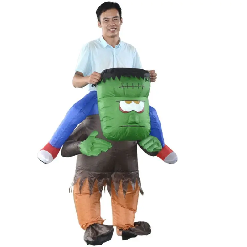 

Adult Frankenstein Fancy Dress Costume Funny Inflatable Blow Up Carry Ride On