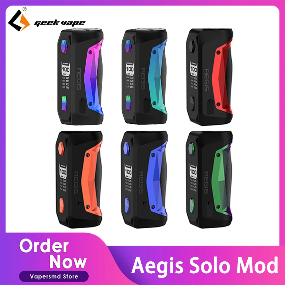 Боксмод GeekVape Aegis Solo для электронной сигареты под бак Cerberus Subohm Tank атомайзер Tengu с