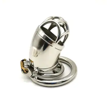 

Chastity Device Bird Cage Lock Sex Toys Stainless Steel Metal Adult Male FRRK Fork Imprisonment Penis Forbidden SM Alternative