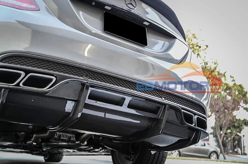 Диффузор заднего бампера из настоящего углеродного волокна для Mercedes Benz C Class W205 C63 Coupe 15UP M157