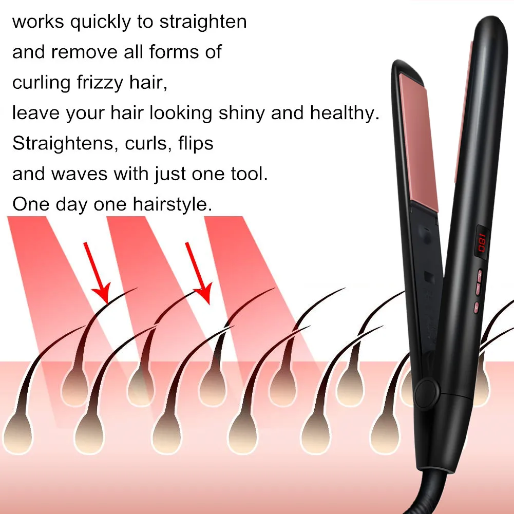 Alisador de Cabelo Ferro de Ondulação do Cabelo Cuidados com o Cabelo Modelador de Cabelo Ferro Liso Display Negativo Alisamento Led Íon 5 Online shopping