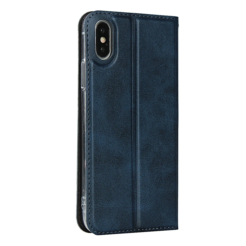 Кожаный флип-чехол из искусственной кожи коровы чехол для iPhone 6s 6 7 8 Plus X Xr Xs максимальный Чехол-кошелек с подставкой и карманами для карт ремешок на запястье