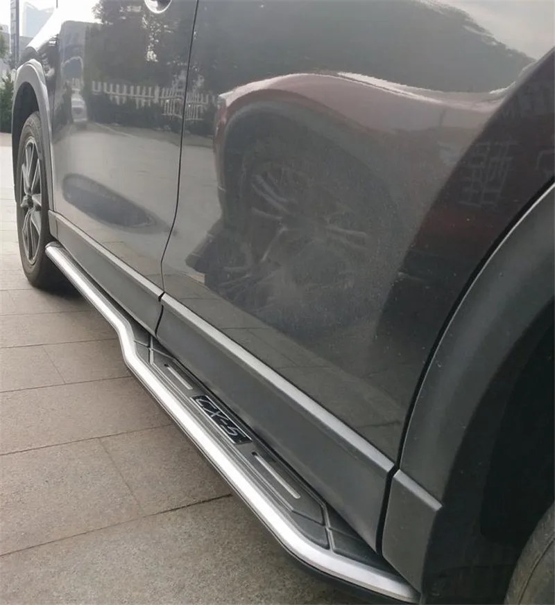 Автомобильные стильные оригинальные боковые педали из алюминиевого сплава для Mazda CX-5 CX 5- 2-го поколения