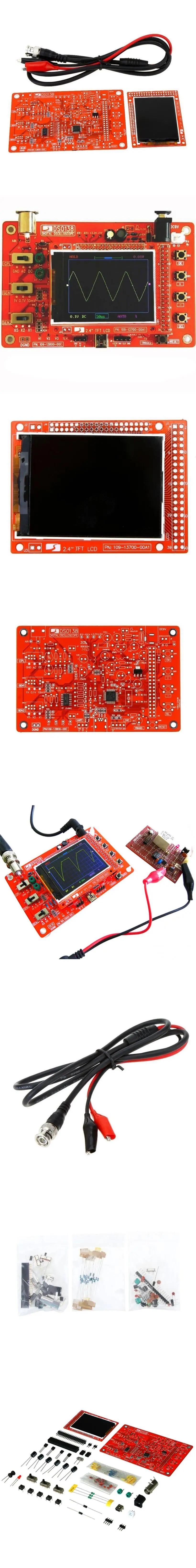 DSO138 2," TFT Ручной карманный цифровой осциллограф комплект SMD спаянный+ акриловый DIY чехол оболочка для DSO138