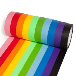 Ruban de masquage coloré arc en ciel, 10 couleurs, 20m, pour bricolage, coupe et pâte Pu Yi, fournitures de bureau et de décoration pour la maison 