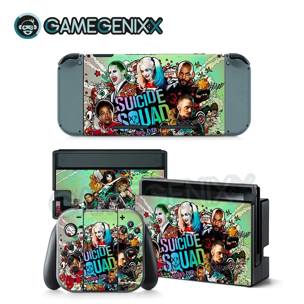 Наклейка на кожу GAMEGENIXX Виниловая наклейка для консоли nintendo Switch Joy-Con Dock-Harley quins