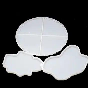 

3Pcs Irregular Wave Round Coaster Silicone Resin Mold Epoxy Resin Jewelry Making