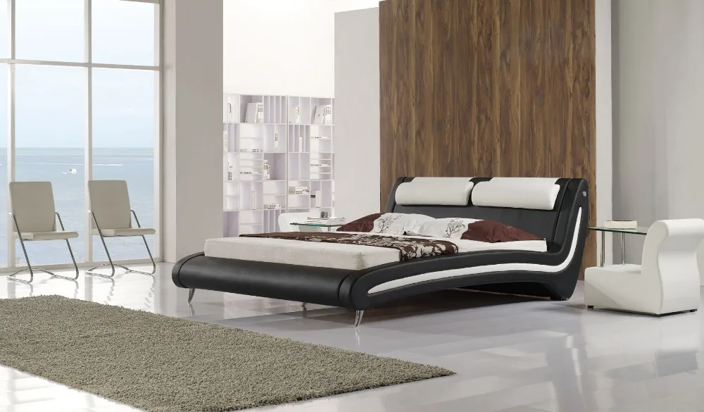 Мебель для спальни King size из натуральной кожи, каркас для кровати, современные мягкие кровати, мебель для дома, спальни и гостиной