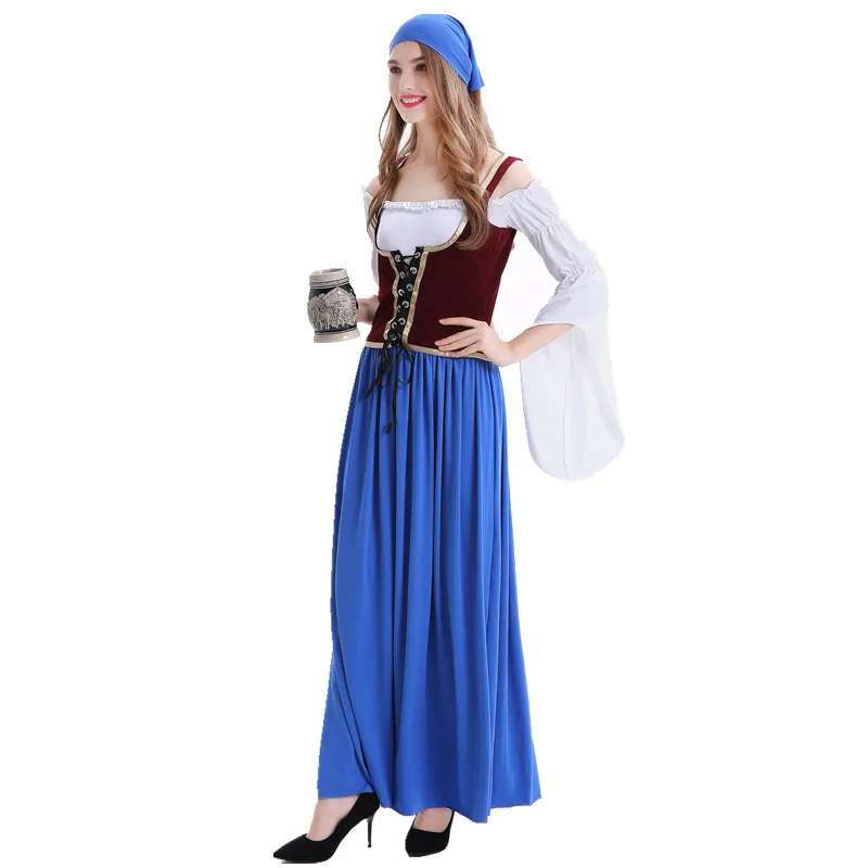 Dirndl Октоберфест пивной костюм для девочек баварский Традиционный пивной фестиваль пиратский костюм для костюмированных игр платье
