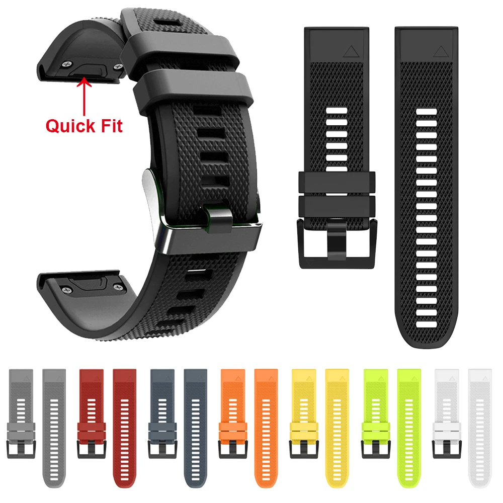 

Band for Garmin Fenix 5 Plus 22mm Quick Release Silicone Wrist Strap for Garmin Fenix5 Instinct Forerunner 945 935 Watchband