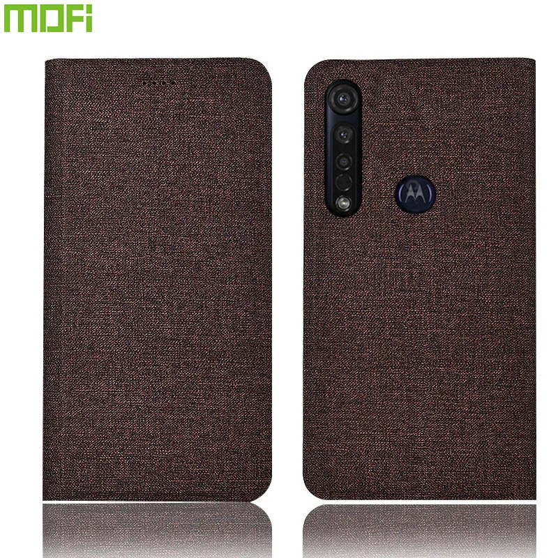 Чехол для Motorola Moto G8 Play MOFi One макро флип fundas Plus противоударный жесткий ПУ ткань