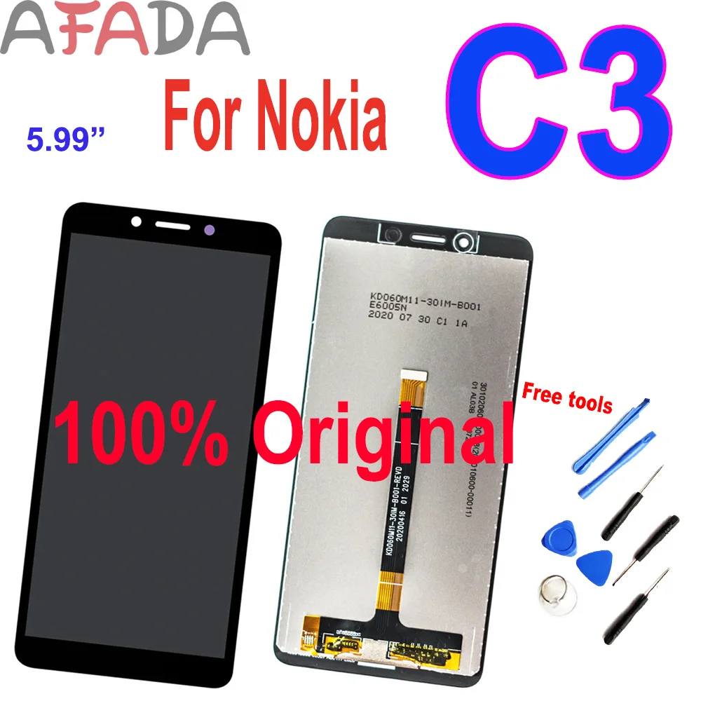 

Оригинальный 5,99 "ЖК-дисплей для Nokia C3 ЖК-дисплей Дисплей сенсорный Экран планшета Ассамблеи Замена Прямая поставка запасных частей для Nokia C3