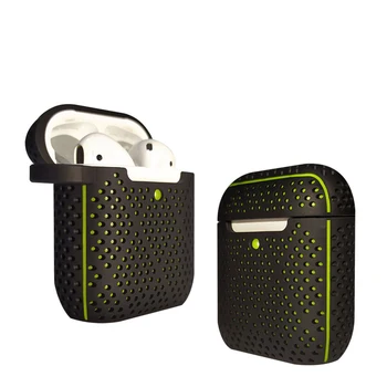 

For Airpods Case Portable Earphone Cases Air Pods Cover Skin tpu+pc Headphone Shell Bag With Hook 1/2 Generation Universal Airpo