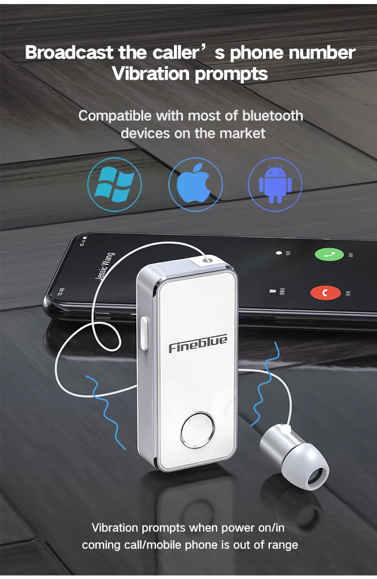 FineBlue F2 bluetooth 5,0 алюминиевый сплав вызов Вибрация Bluetooth bluetooth-наушник гарнитура Снятие Напряжения Эргономичный дизайн