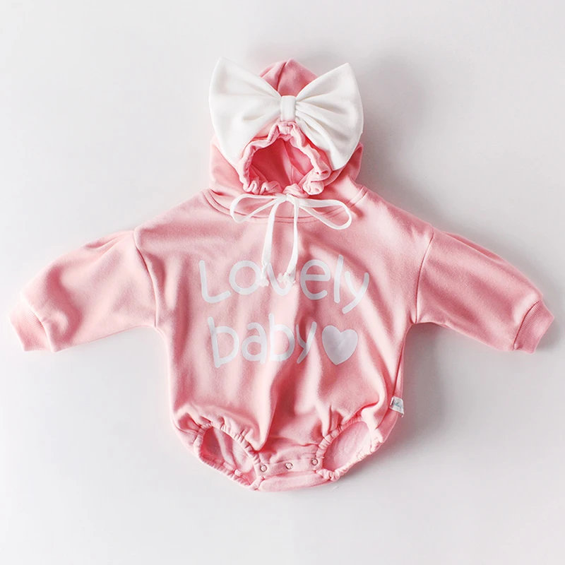 92073 Pink Новинка, весенние боди для маленьких девочек, одежда для малышей комбинезон для малышей, плюшевая одежда с длинными рукавами и заячьими ушками для ползания - Цвет: 92073 Pink