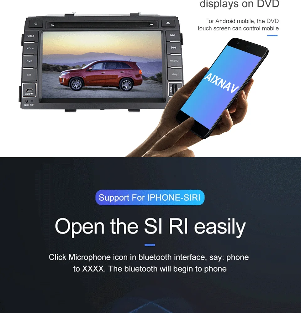 Cheap Car Multimedia Player Truck GPS Tourist Navigator Bluetooth Radio 2 Din for Kia Sorento 4K Video Player Car GPS Navigation Wifi 3