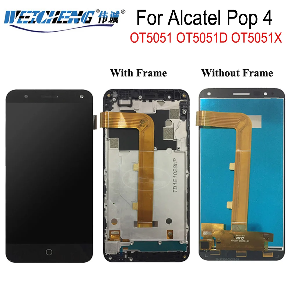 Для Alcatel Pop 4 ЖК дисплей + кодирующий преобразователь сенсорного экрана в сборе с